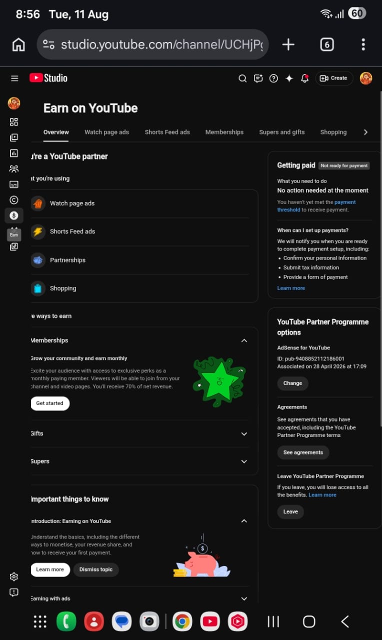 Earn Tab